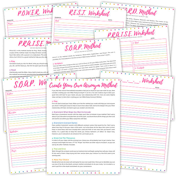 Bible Study Journal Binder in Rainbow Dots {158+ pages} – Ministry