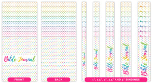 Bible Study Journal Binder in Rainbow Dots {158+ pages}